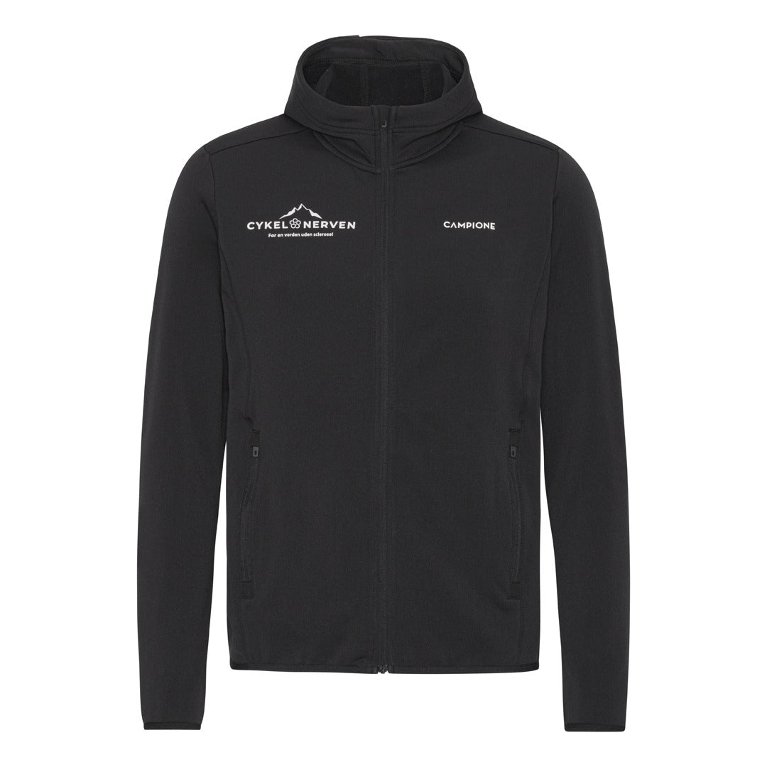 Campione X Cykelnerven: Hoodie med Lynlås - Sort