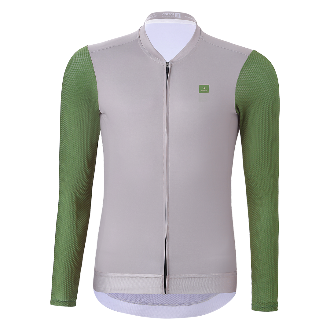 Astral Premium Tech Jersey LS Herre - Earth Brown