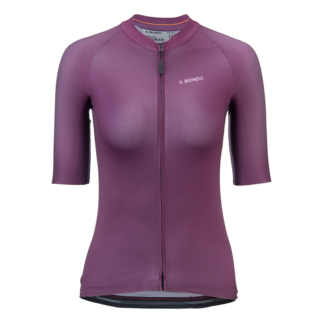 Il Biondo Monument II Kortærmet Cykeltrøje Dame - Dark Plum