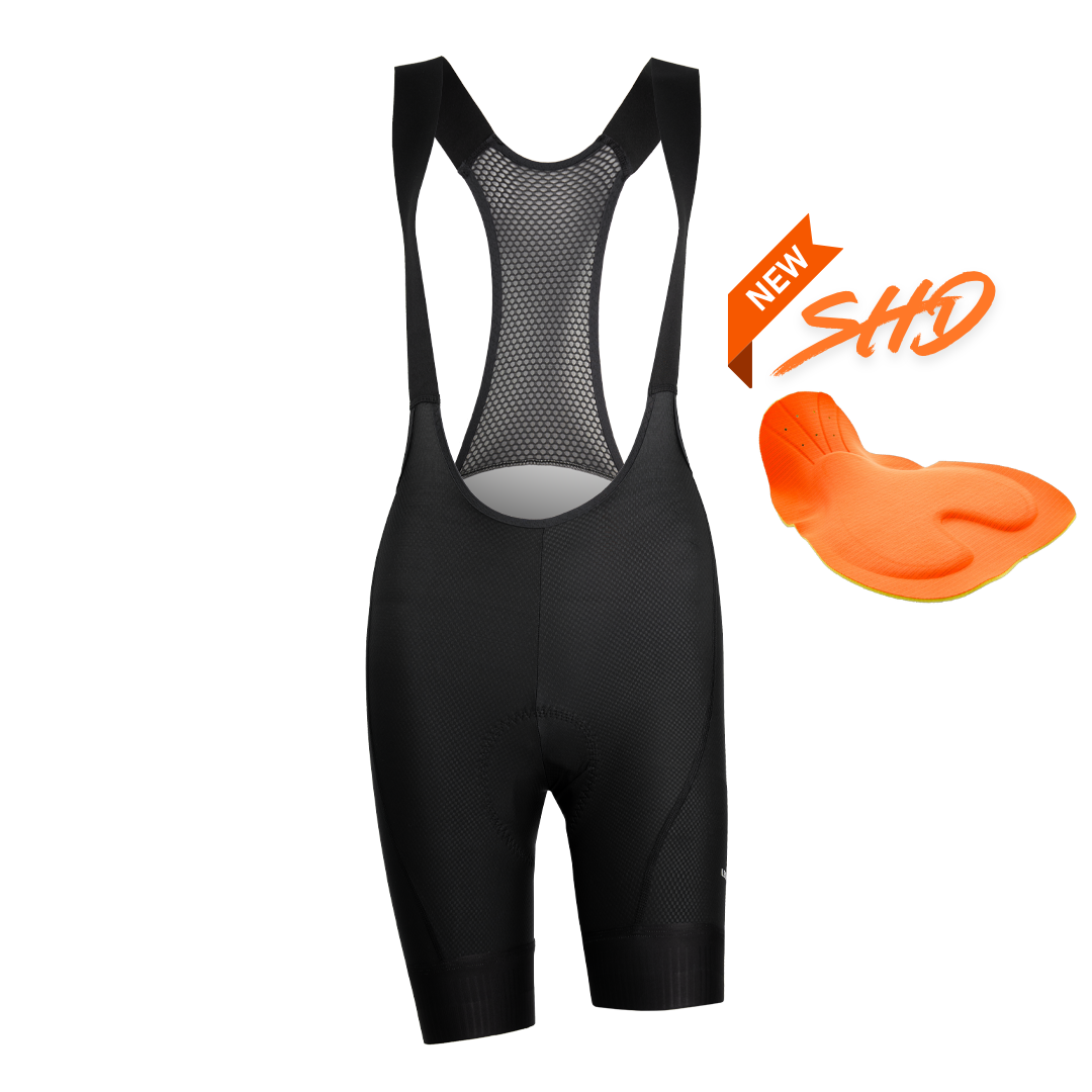 Il Biondo Monument Bib Shorts SHD +2 cm Dame - Black