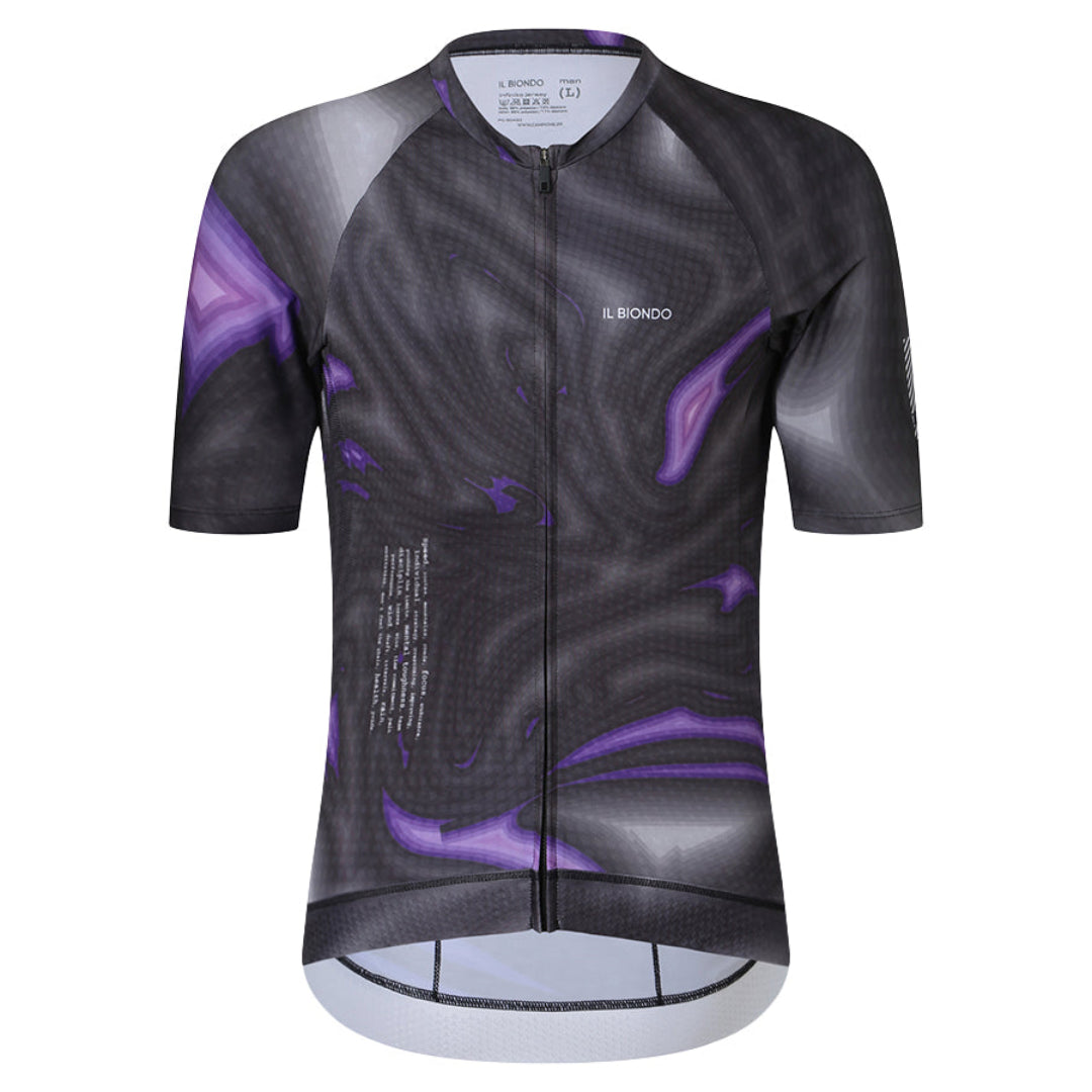 Il Biondo Infinito Kortærmet Cykeltrøje Dark Grey - Herre