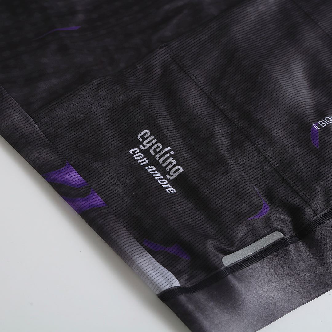 Il Biondo Infinito Kortærmet Cykeltrøje Dark Grey - Herre