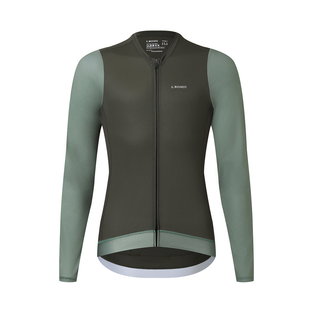 Il Biondo Vento Langærmet Cykeltrøje Herre - Dark Olive