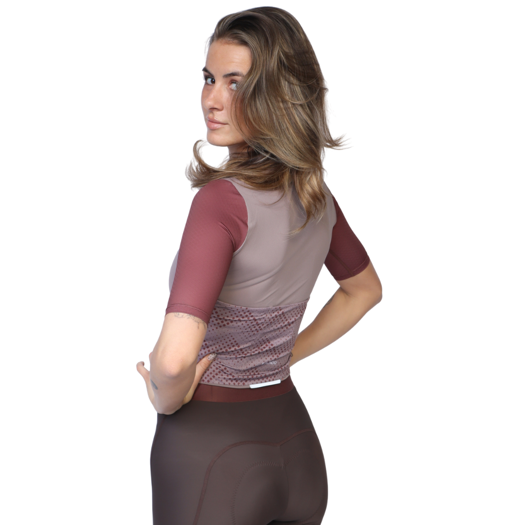 Il Biondo Vento Kortærmet Cykeltrøje Dame - Dusty Rose