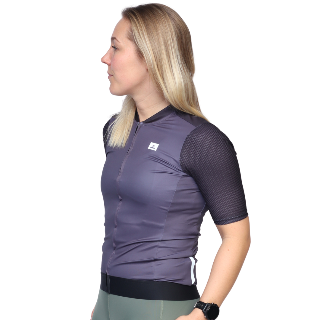 Astral Premium Tech Kortærmet Cykeltrøje Dame - Steel Black