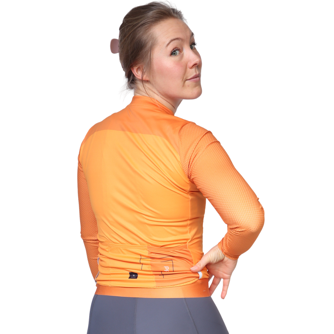 Astral Premium Tech Langærmet Cykeltrøje Dame - Orange