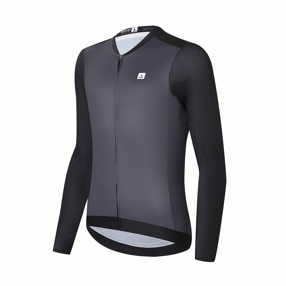 Astral Premium Tech Langærmet Cykeltrøje Herre - Steel Black