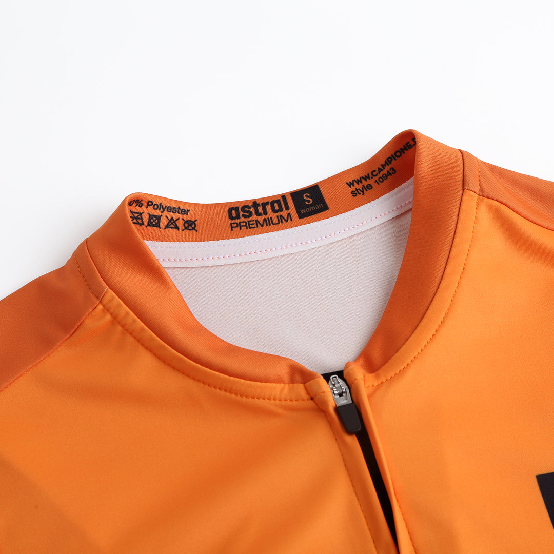 Astral Premium Tech Langærmet Cykeltrøje Dame - Orange