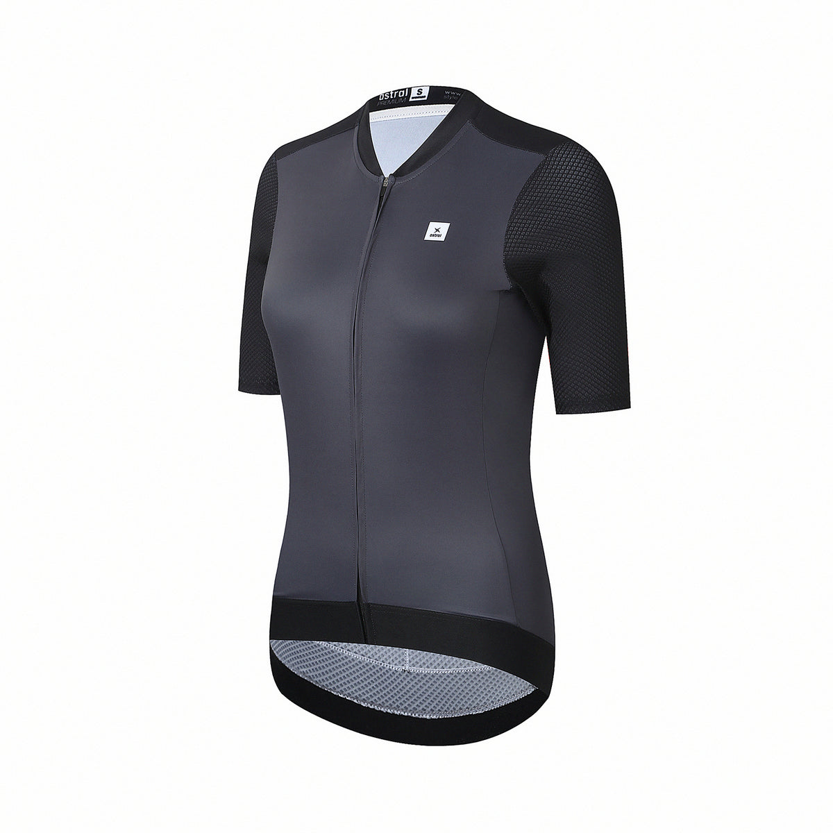 Astral Premium Tech Kortærmet Cykeltrøje Dame - Steel Black