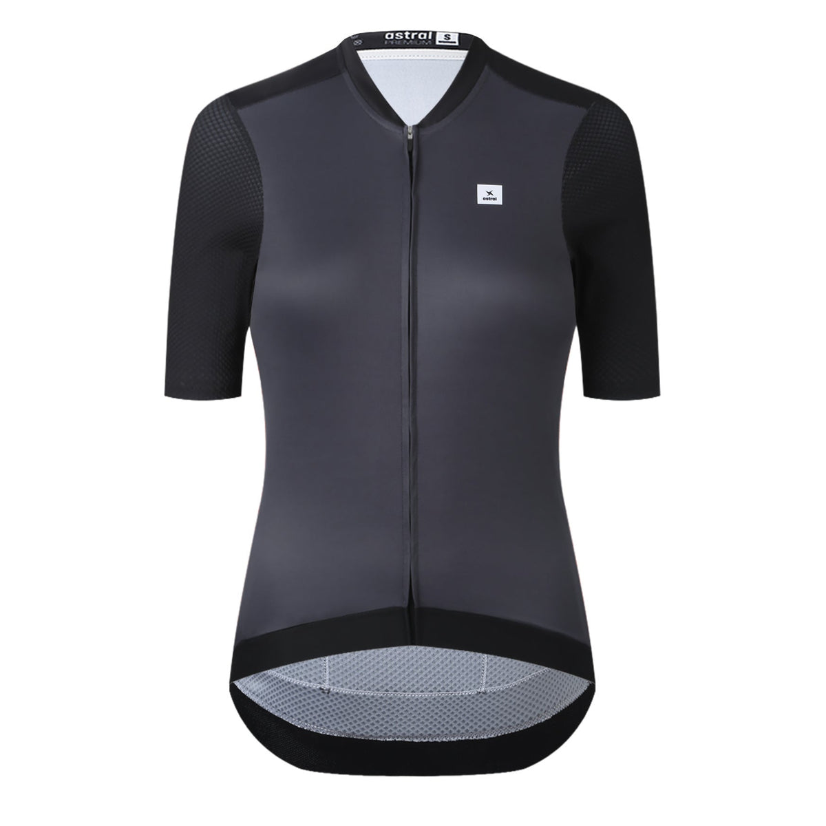 Astral Premium Tech Kortærmet Cykeltrøje Dame - Steel Black