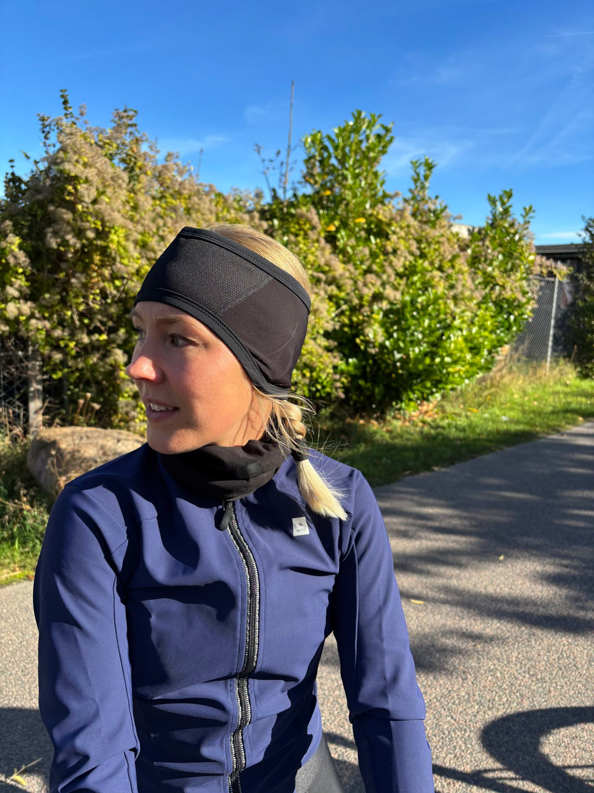 Il Biondo Cykelpandebånd m. Vindstopper - Sort