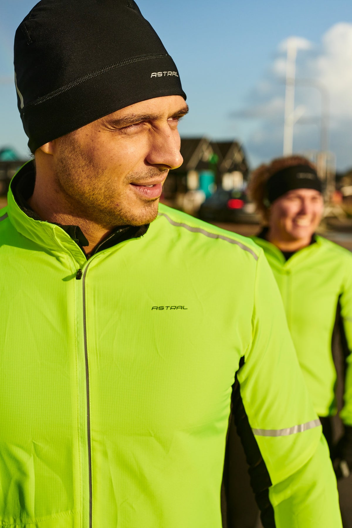 Astral Multi Cykel- og Løbejakke Herre - Hi-Viz Gul