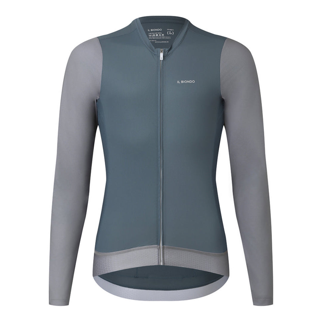 Il Biondo Vento Langærmet Cykeltrøje Herre - Stone Blue