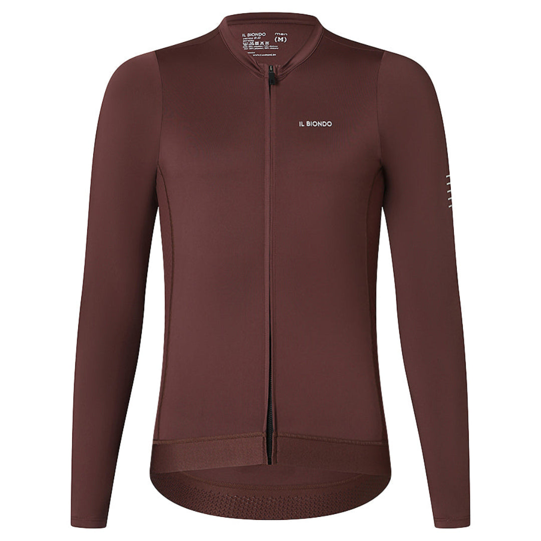 Il Biondo Vento 2.0 Langærmet Cykeltrøje Herre - Maroon