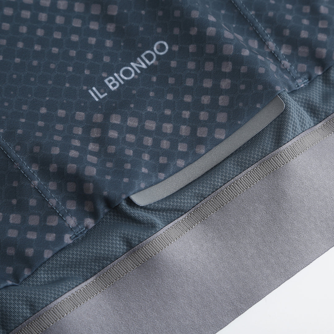 Il Biondo Vento Kortærmet Cykeltrøje Herre - Stone Blue