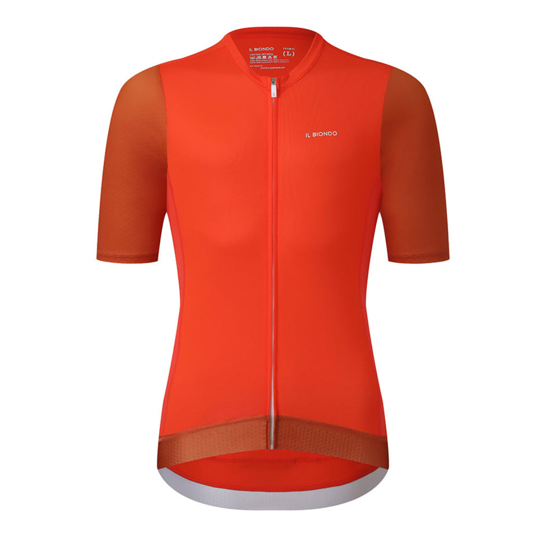 Il Biondo Vento Kortærmet Cykeltrøje Herre - Deep Orange