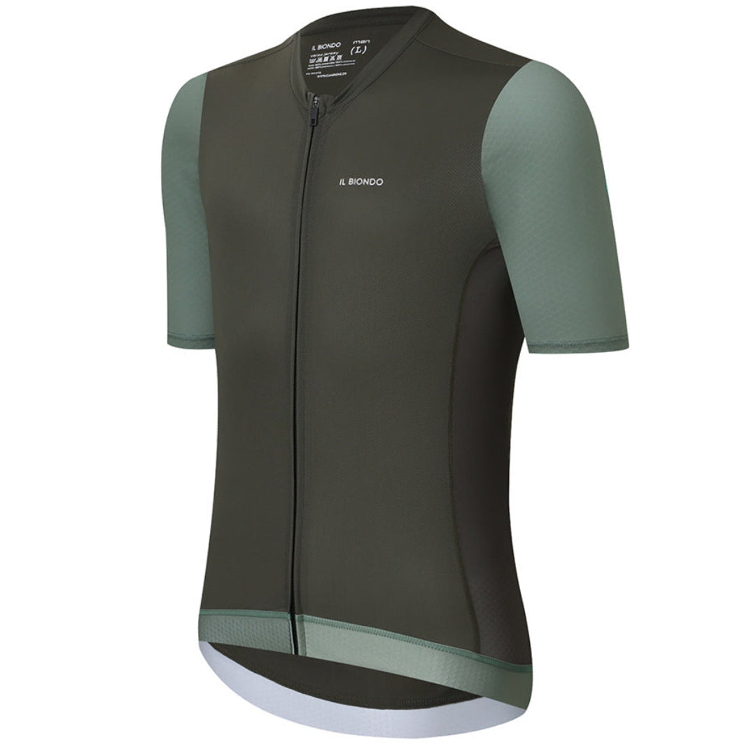 Il Biondo Vento Kortærmet Cykeltrøje Herre - Dark Olive