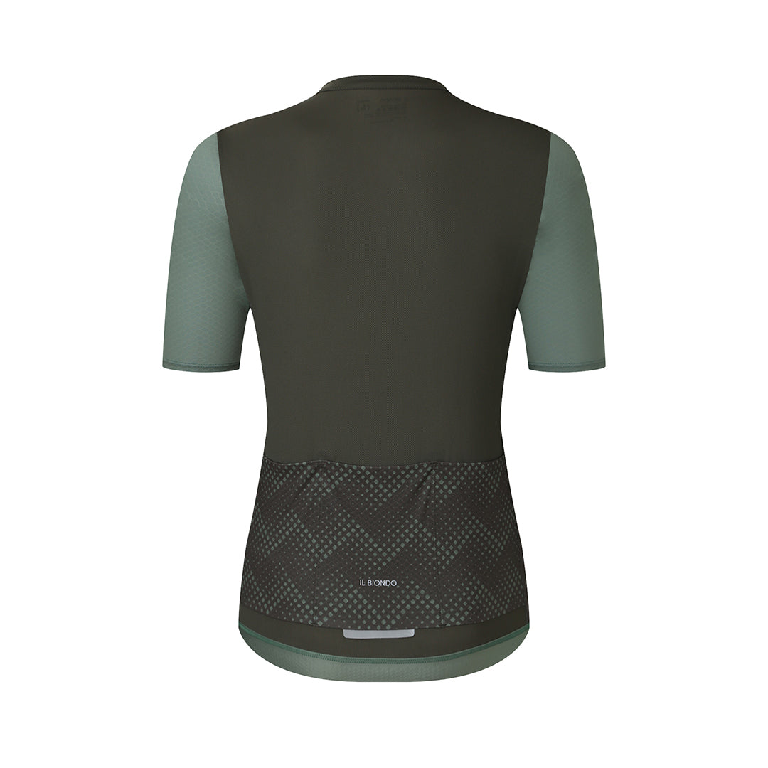 Il Biondo Vento Kortærmet Cykeltrøje Herre - Dark Olive
