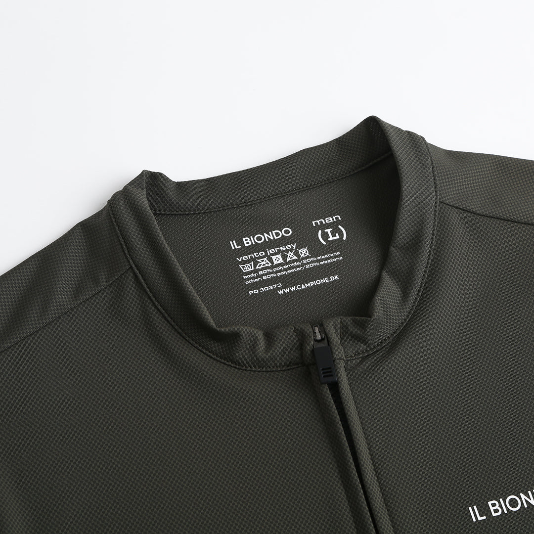 Il Biondo Vento Kortærmet Cykeltrøje Herre - Dark Olive