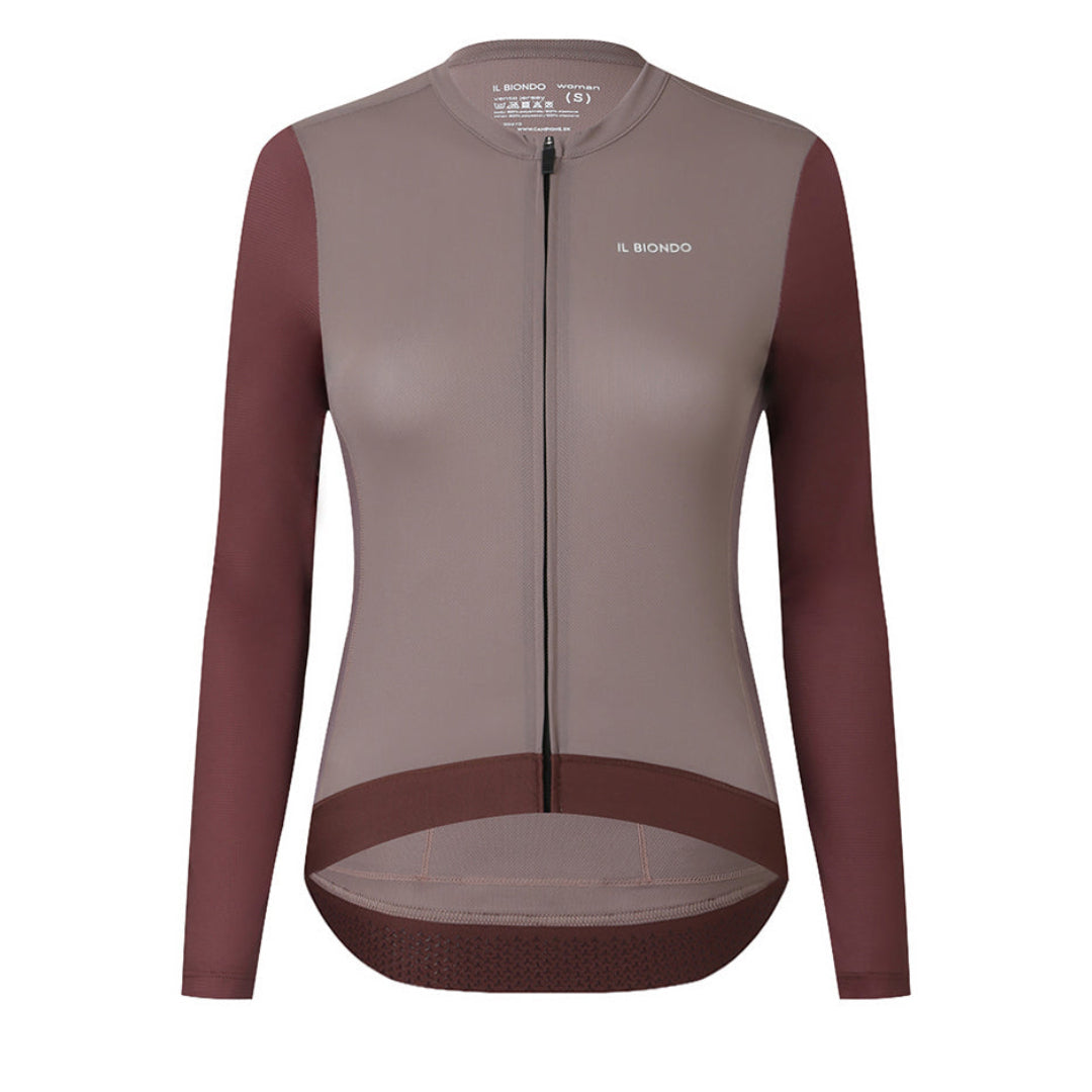 Il Biondo Vento Langærmet Cykeltrøje Dame - Dusty Rose
