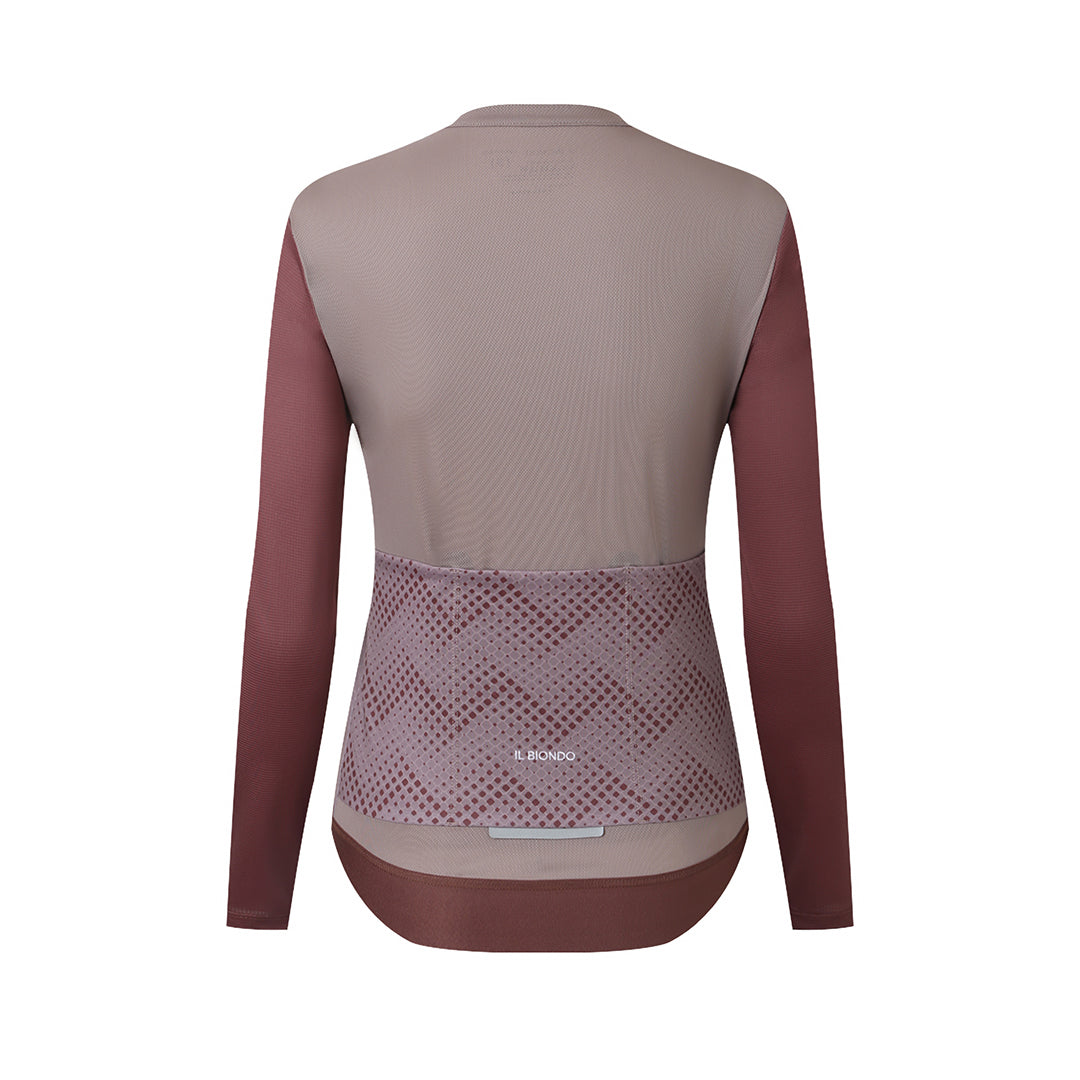 Il Biondo Vento Langærmet Cykeltrøje Dame - Dusty Rose