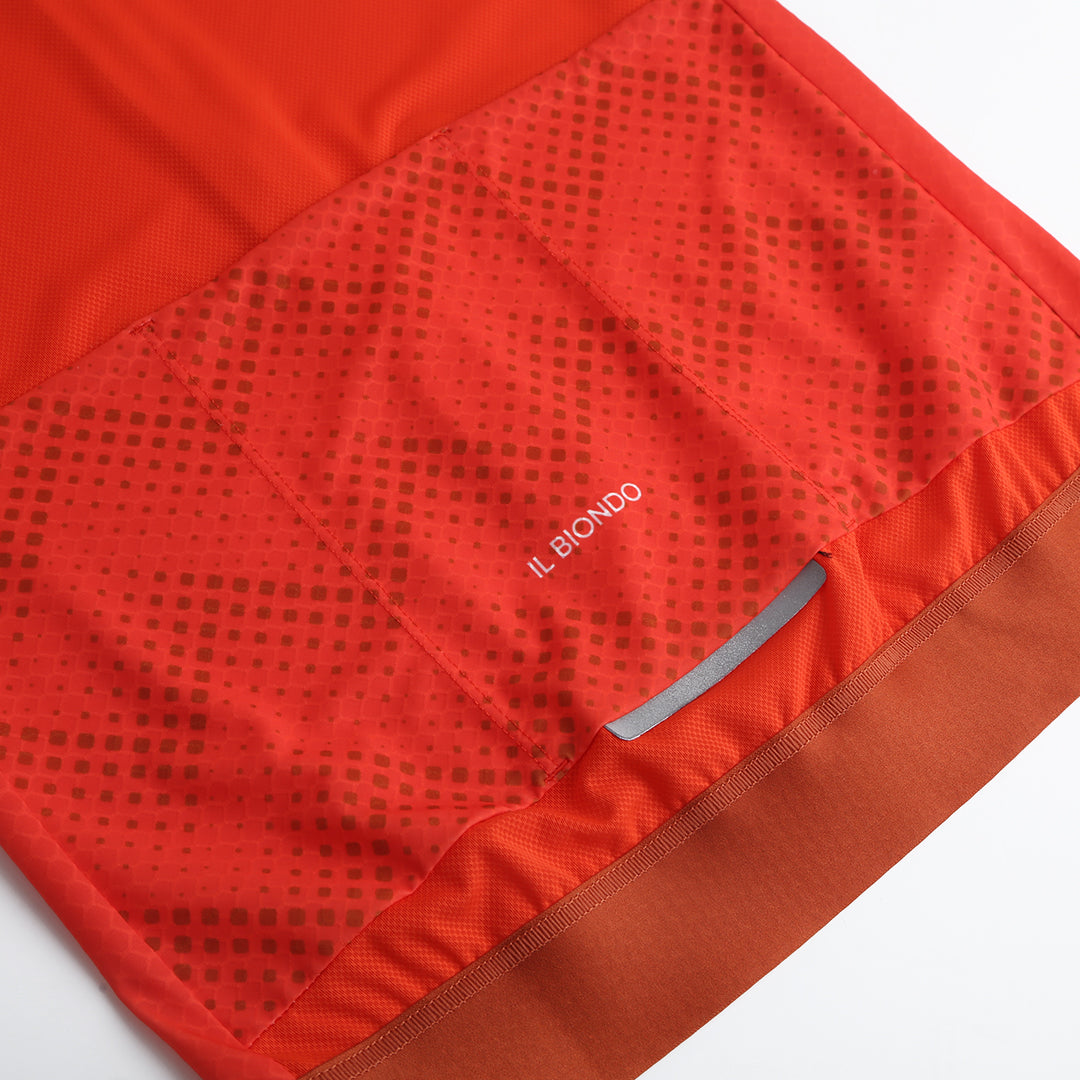 Il Biondo Vento Kortærmet Cykeltrøje Deep Orange - Dame