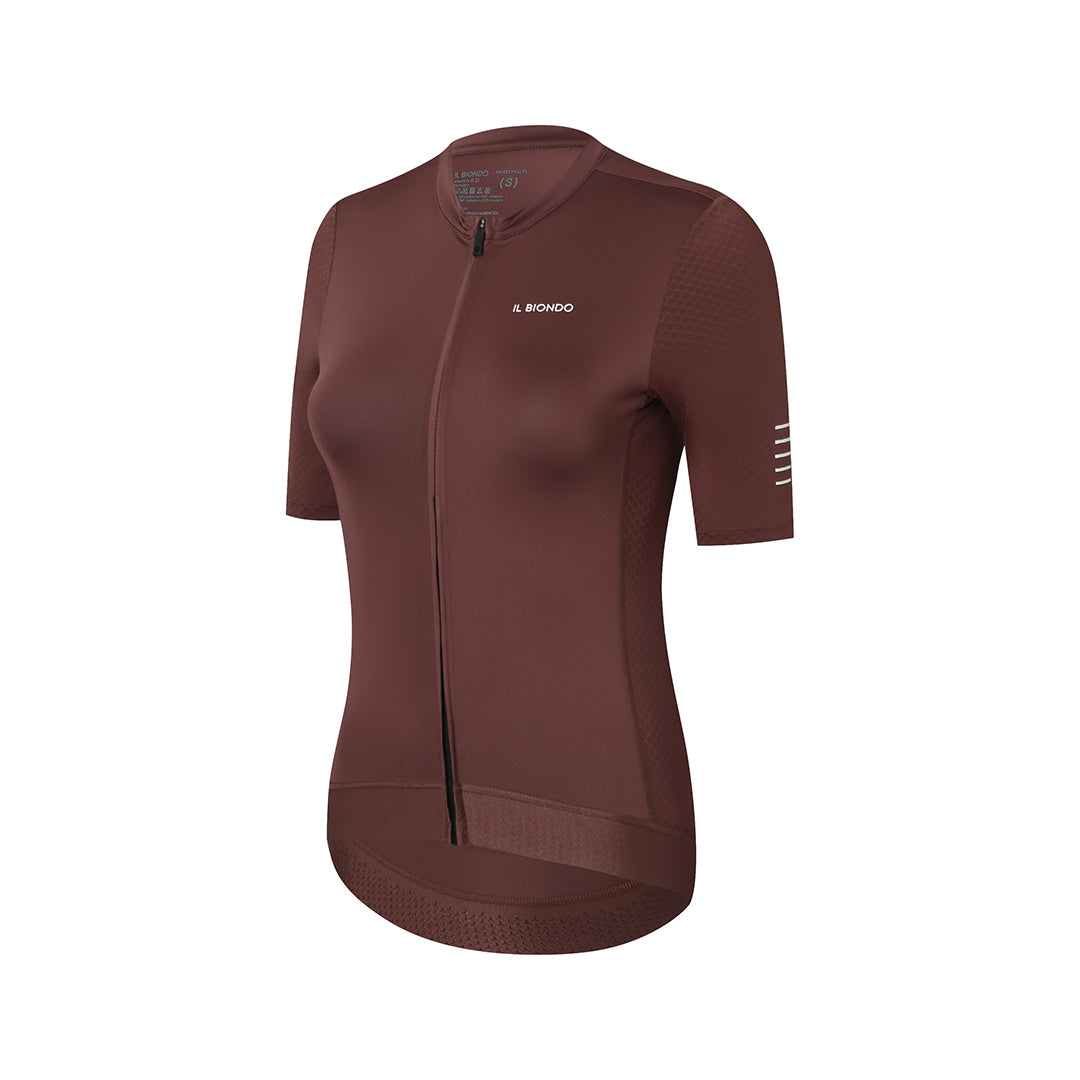 Il Biondo Vento 2.0 Kortærmet Cykeltrøje Dame - Maroon