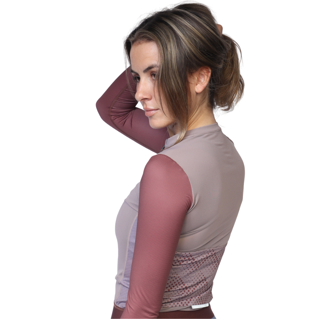Il Biondo Vento Langærmet Cykeltrøje Dame - Dusty Rose