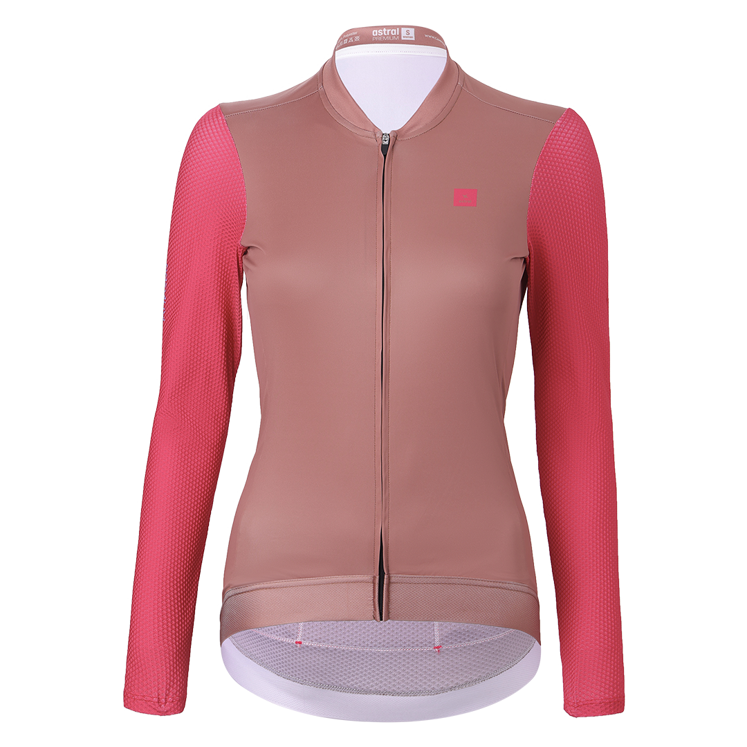 Astral Premium Tech Jersey LS Dame - Camel Brown