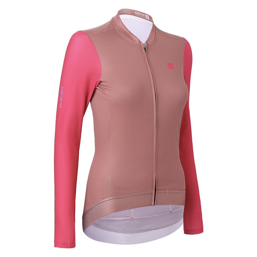 Astral Premium Tech Jersey LS Dame - Camel Brown