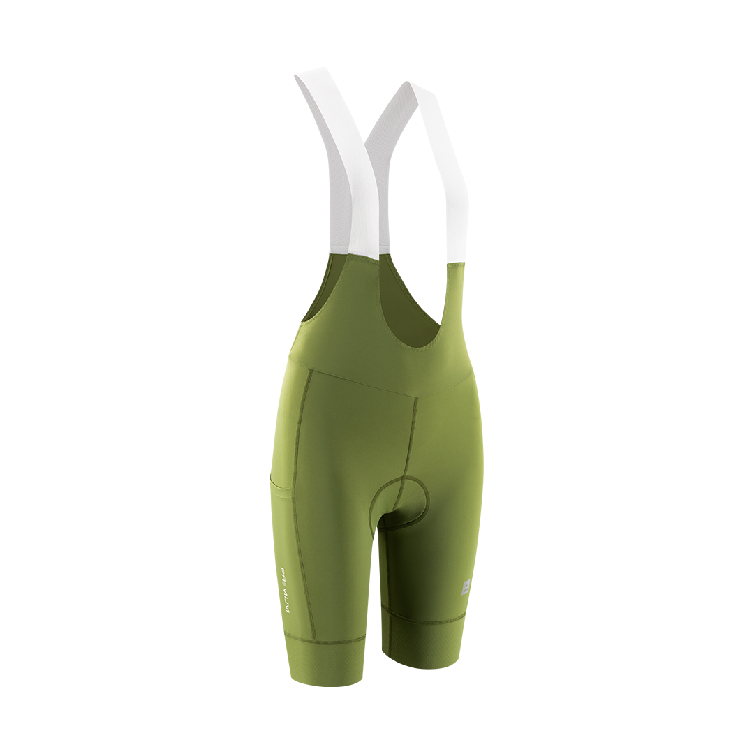 Astral Premium Bib Shorts Dame - Light Olive