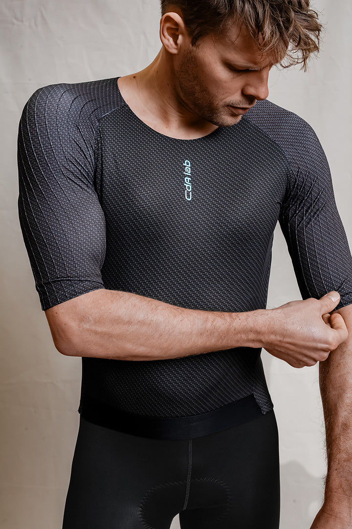 CdA lab Kortærmet Aero Jersey Zipless - Black Steel