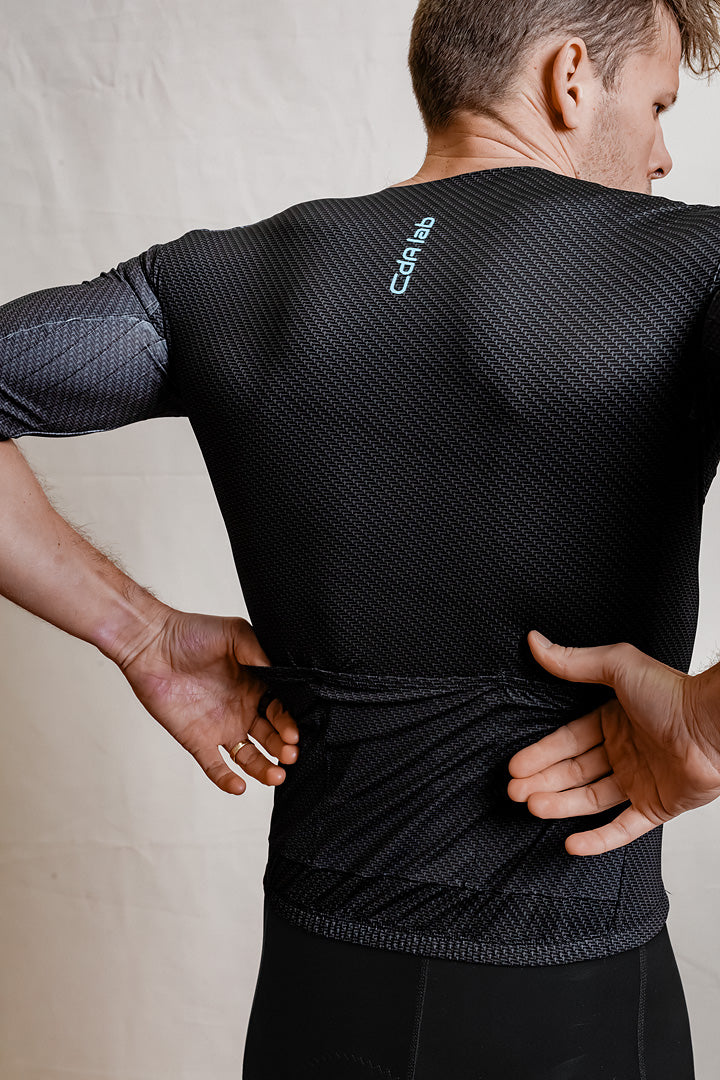 CdA lab Kortærmet Aero Jersey Zipless - Black Steel