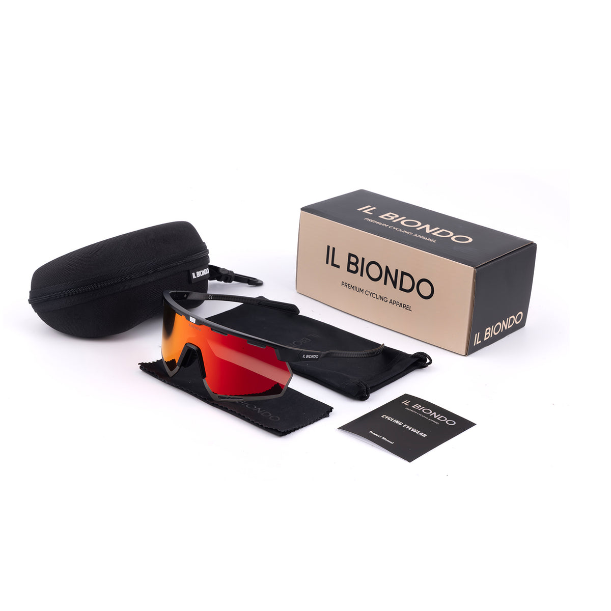Il Biondo Vision Cykelbrille - Black/Red