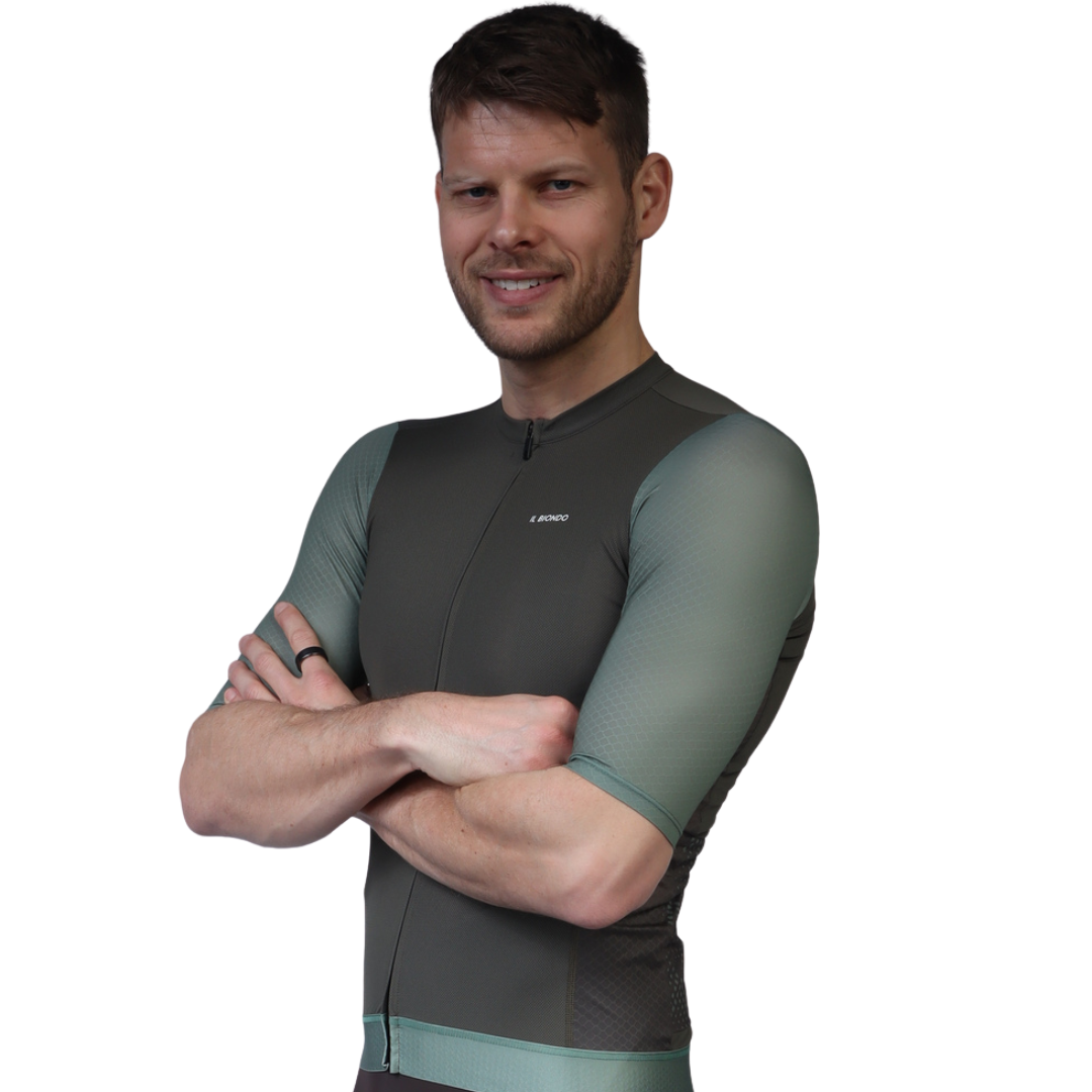 Il Biondo Vento Kortærmet Cykeltrøje Herre - Dark Olive