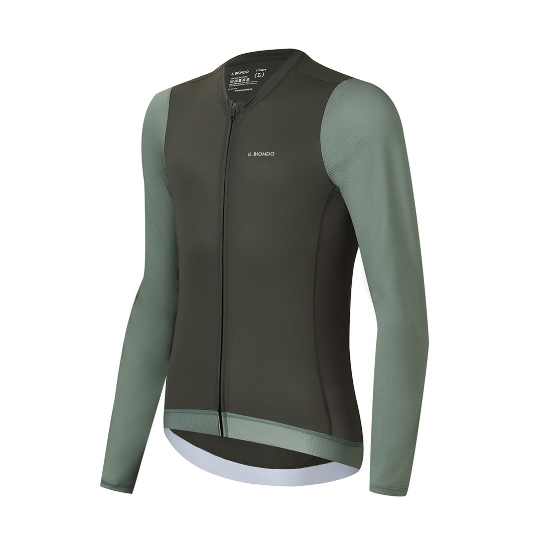 Il Biondo Vento Langærmet Cykeltrøje Herre - Dark Olive