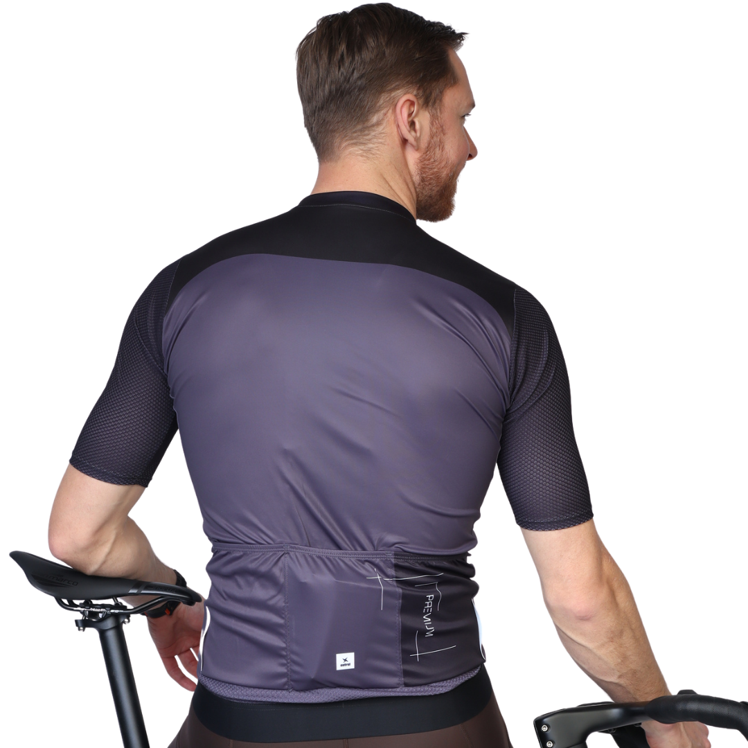 Astral Premium Tech Kortærmet Cykeltrøje Herre - Steel Black