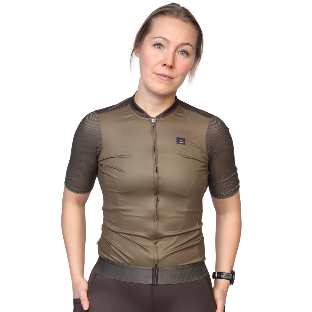 Astral Premium Tech Kortærmet Cykeltrøje Dame - Dark Olive