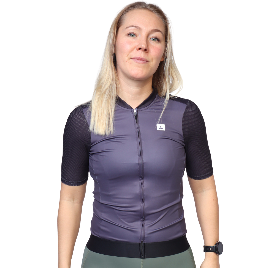 Astral Premium Tech Kortærmet Cykeltrøje Dame - Steel Black