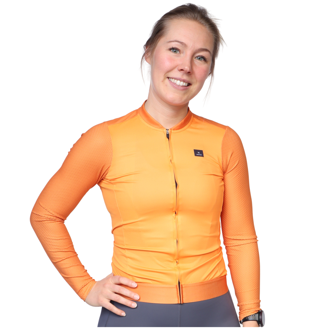 Astral Premium Tech Langærmet Cykeltrøje Dame - Orange