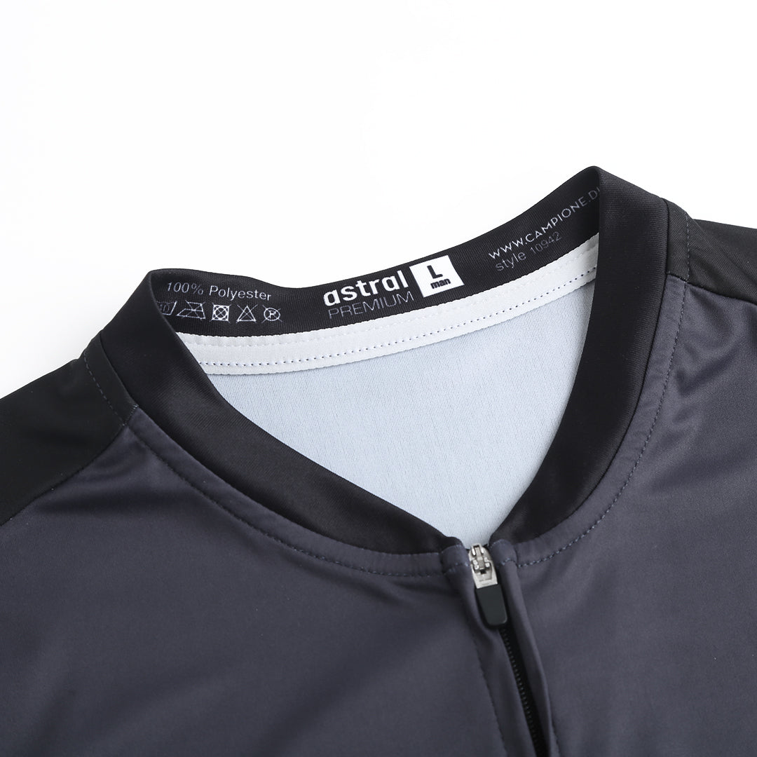 Astral Premium Tech Langærmet Cykeltrøje Herre - Steel Black