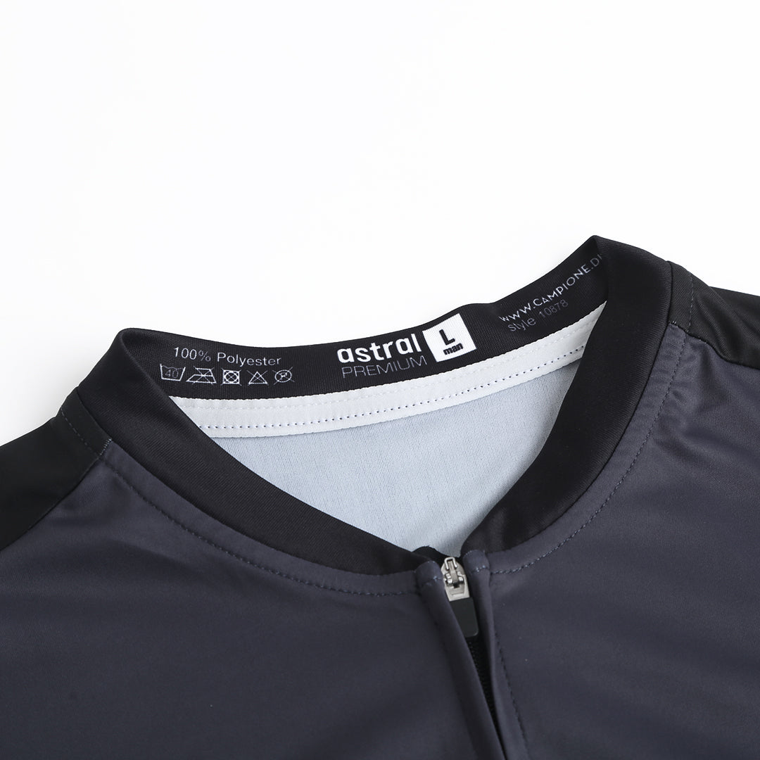Astral Premium Tech Kortærmet Cykeltrøje Herre - Steel Black