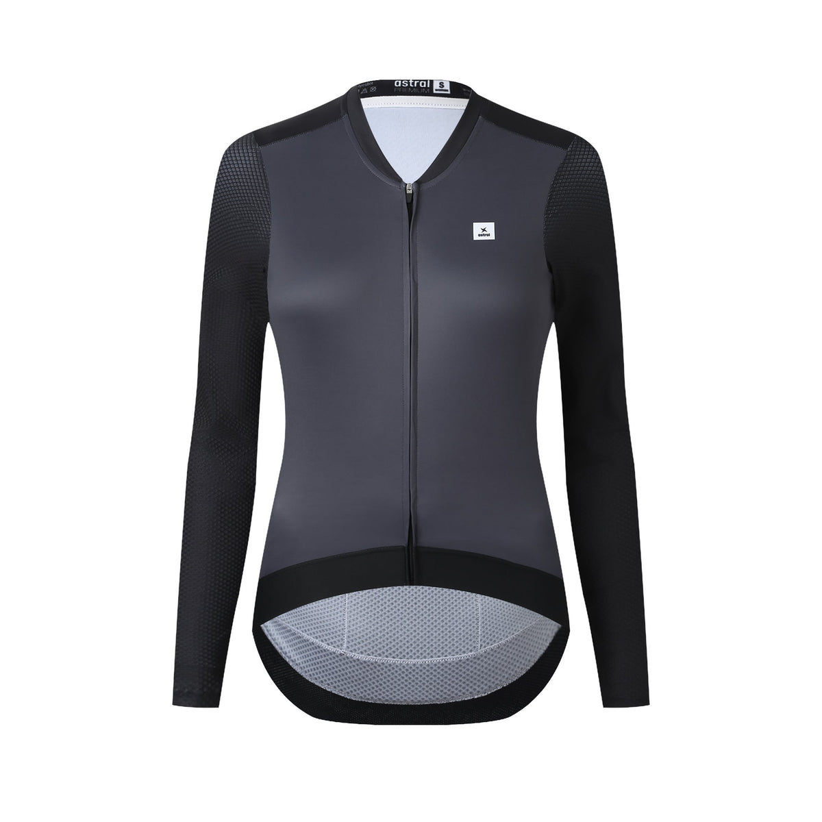 Astral Premium Tech Langærmet Cykeltrøje Dame - Steel Black