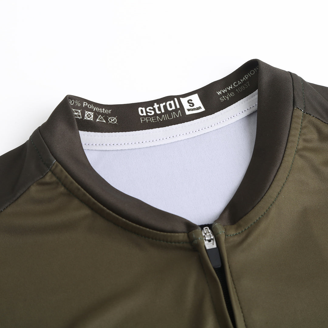 Astral Premium Tech Kortærmet Cykeltrøje Dame - Dark Olive