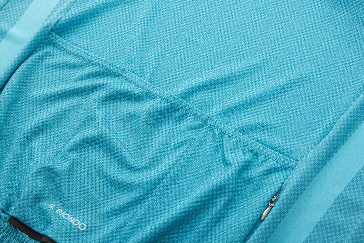 Il Biondo Monument II Jersey Dame - Cyan Blue