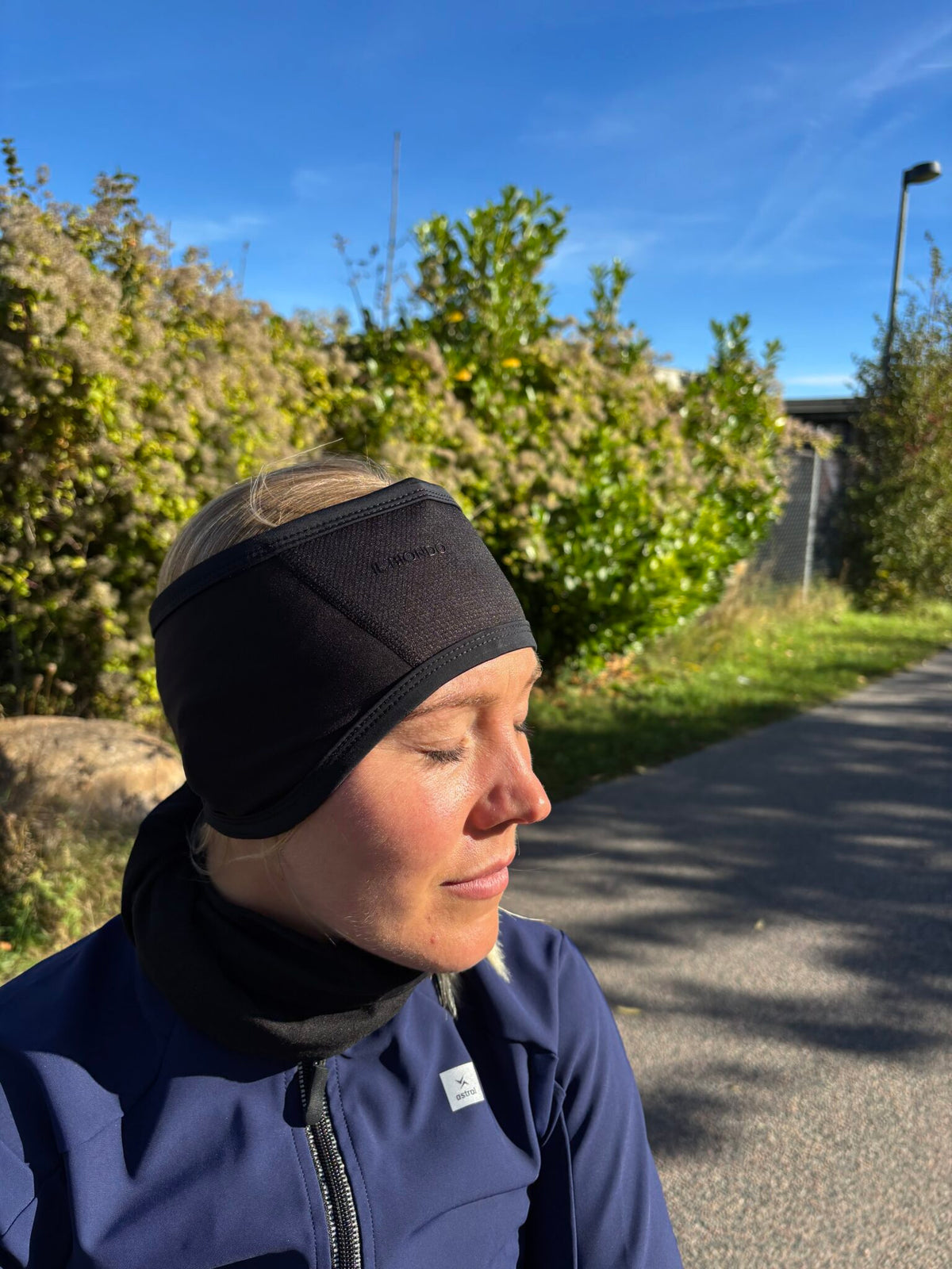 Il Biondo Cykelpandebånd m. Vindstopper - Sort