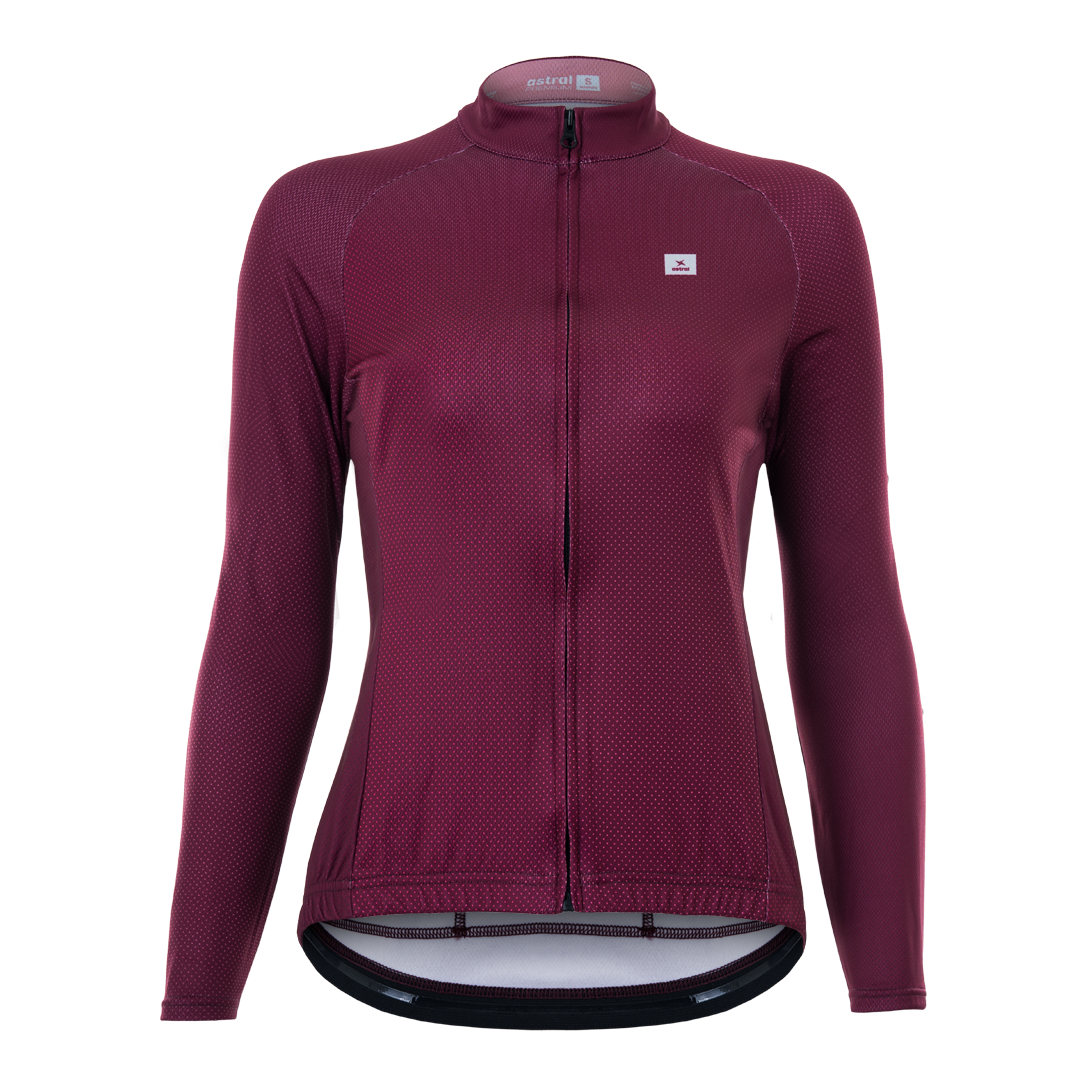 Astral Premium Langærmet Jersey Dame - Burgundy