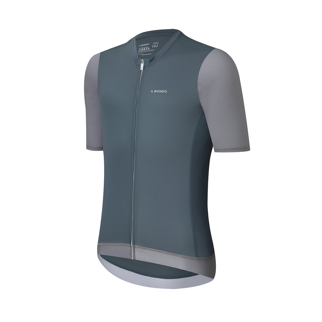 Il Biondo Vento Kortærmet Cykeltrøje Herre - Stone Blue