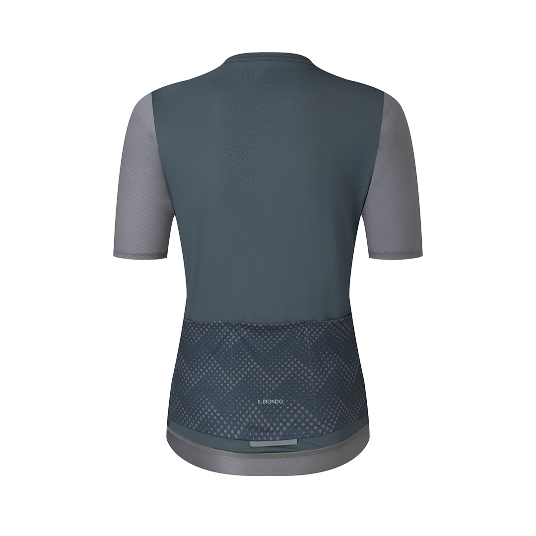 Il Biondo Vento Kortærmet Cykeltrøje Herre - Stone Blue