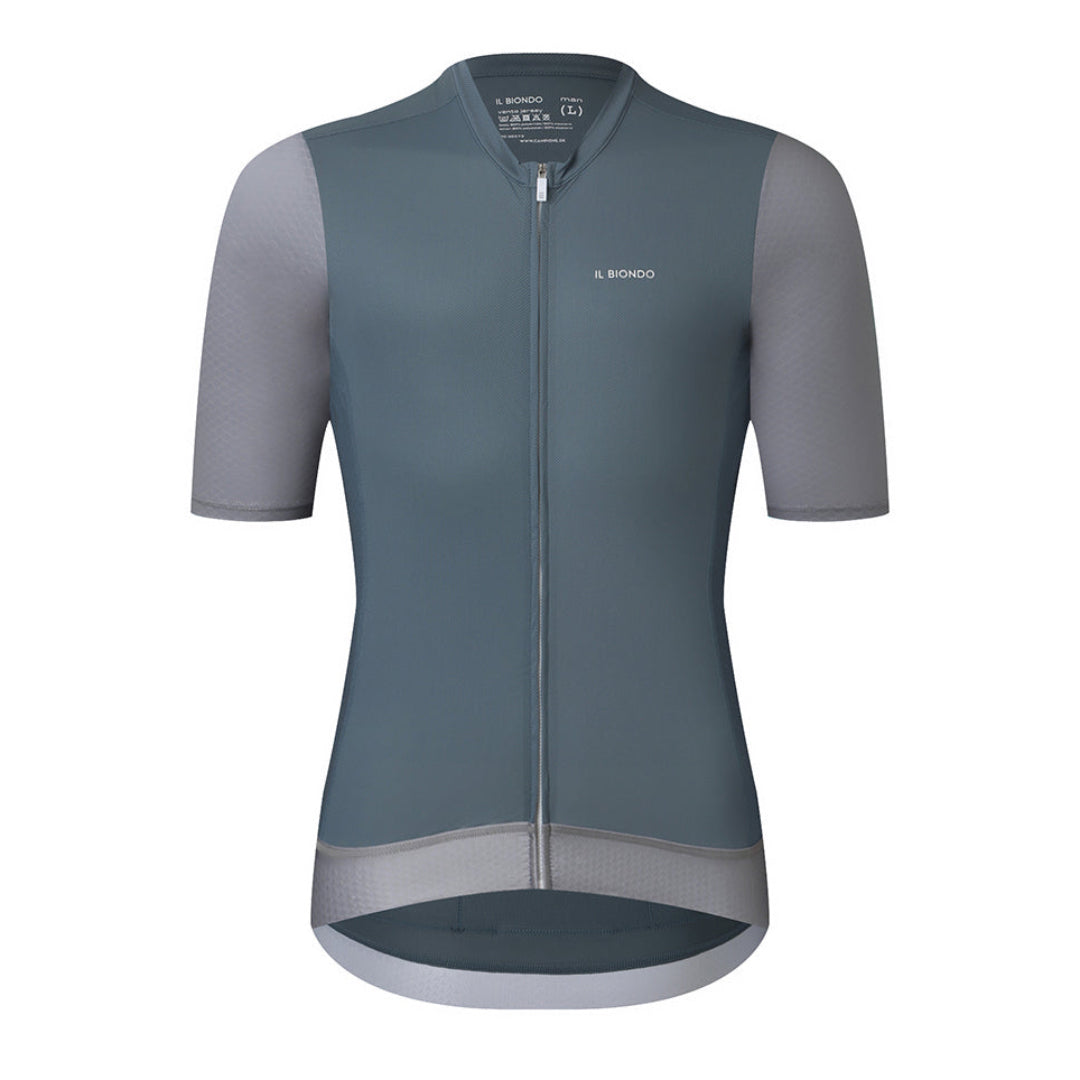 Il Biondo Vento Kortærmet Cykeltrøje Herre - Stone Blue